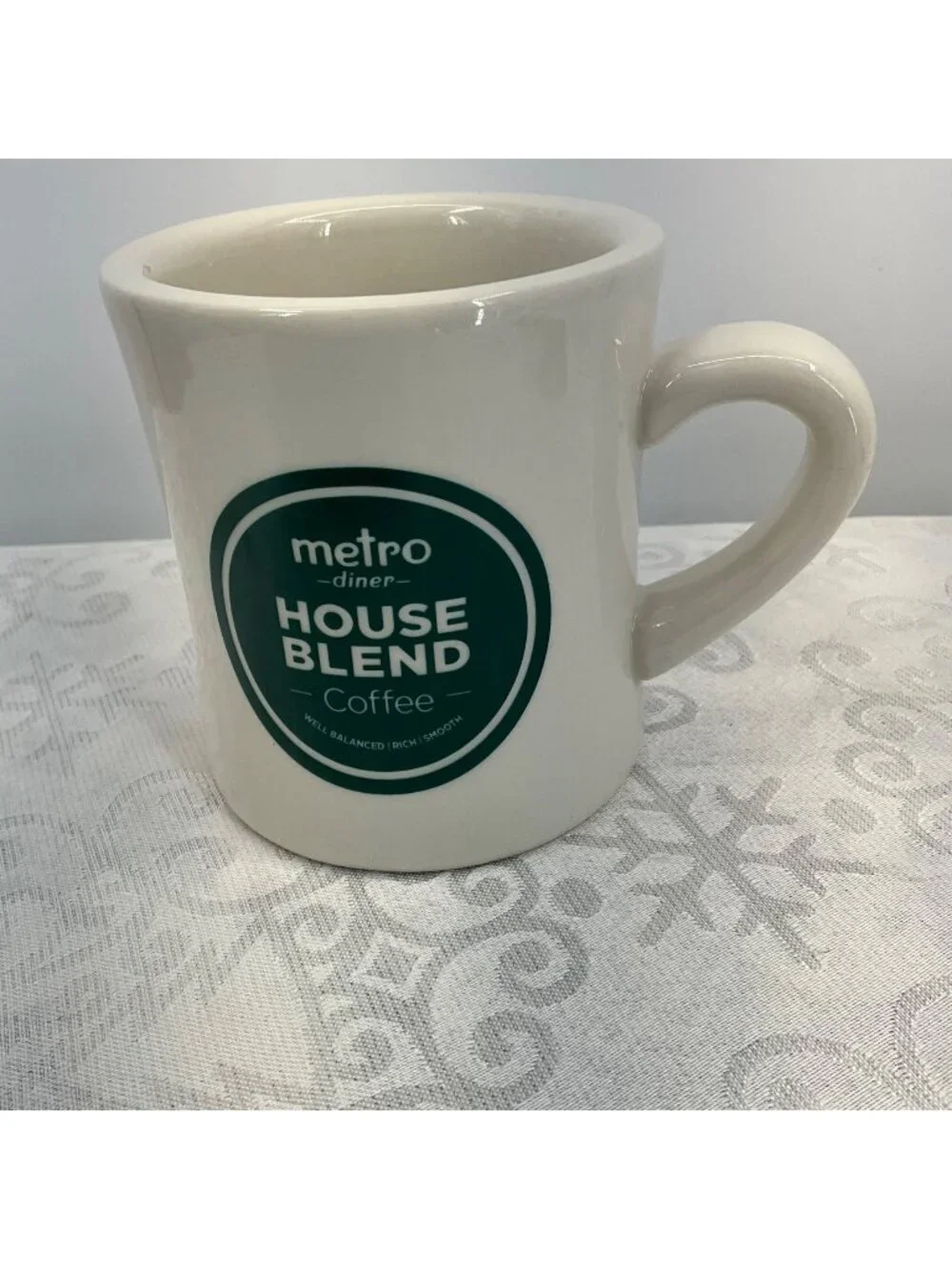 Metro Diner House Blend Coffee Mug White Ceramic 4