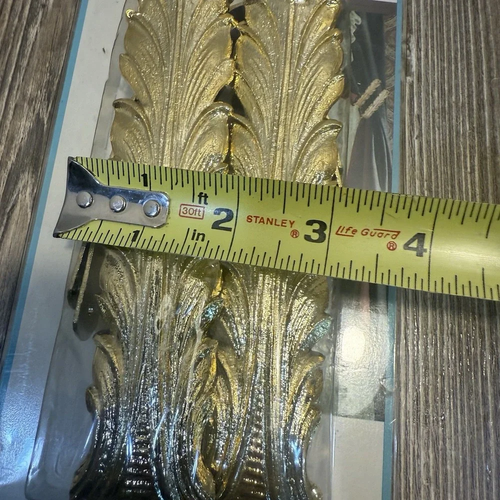 VTG Springmaid Gold Feather Curtain The Backs Set Of 3‎ One Set Is New Hollywood