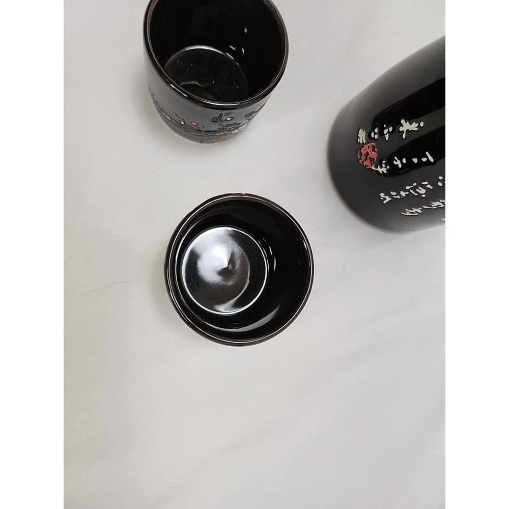 World Market 3‎ Piece Cherry Blossom Sake Set ~ EXCELLENT CONDITION!
