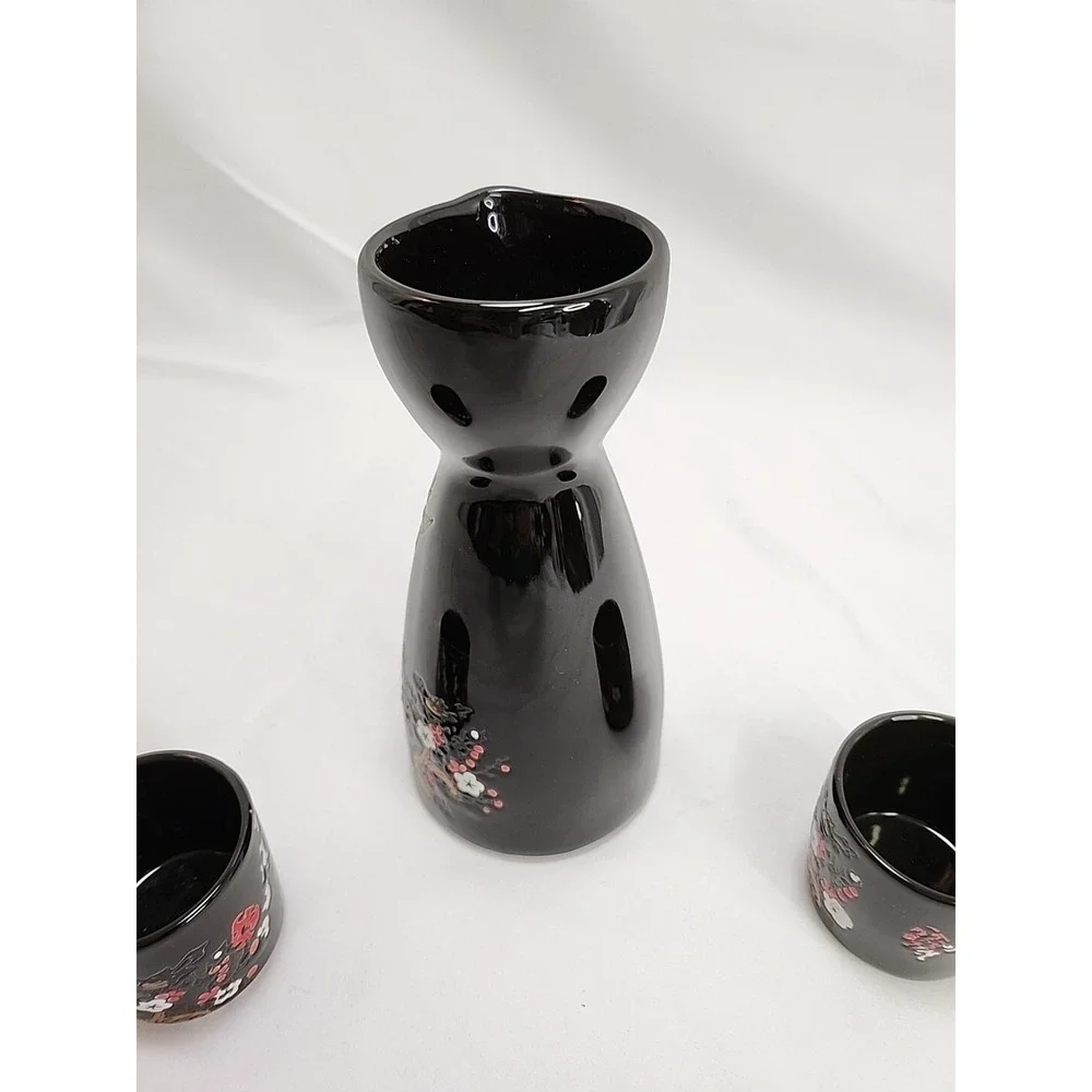 World Market 3‎ Piece Cherry Blossom Sake Set ~ EXCELLENT CONDITION!