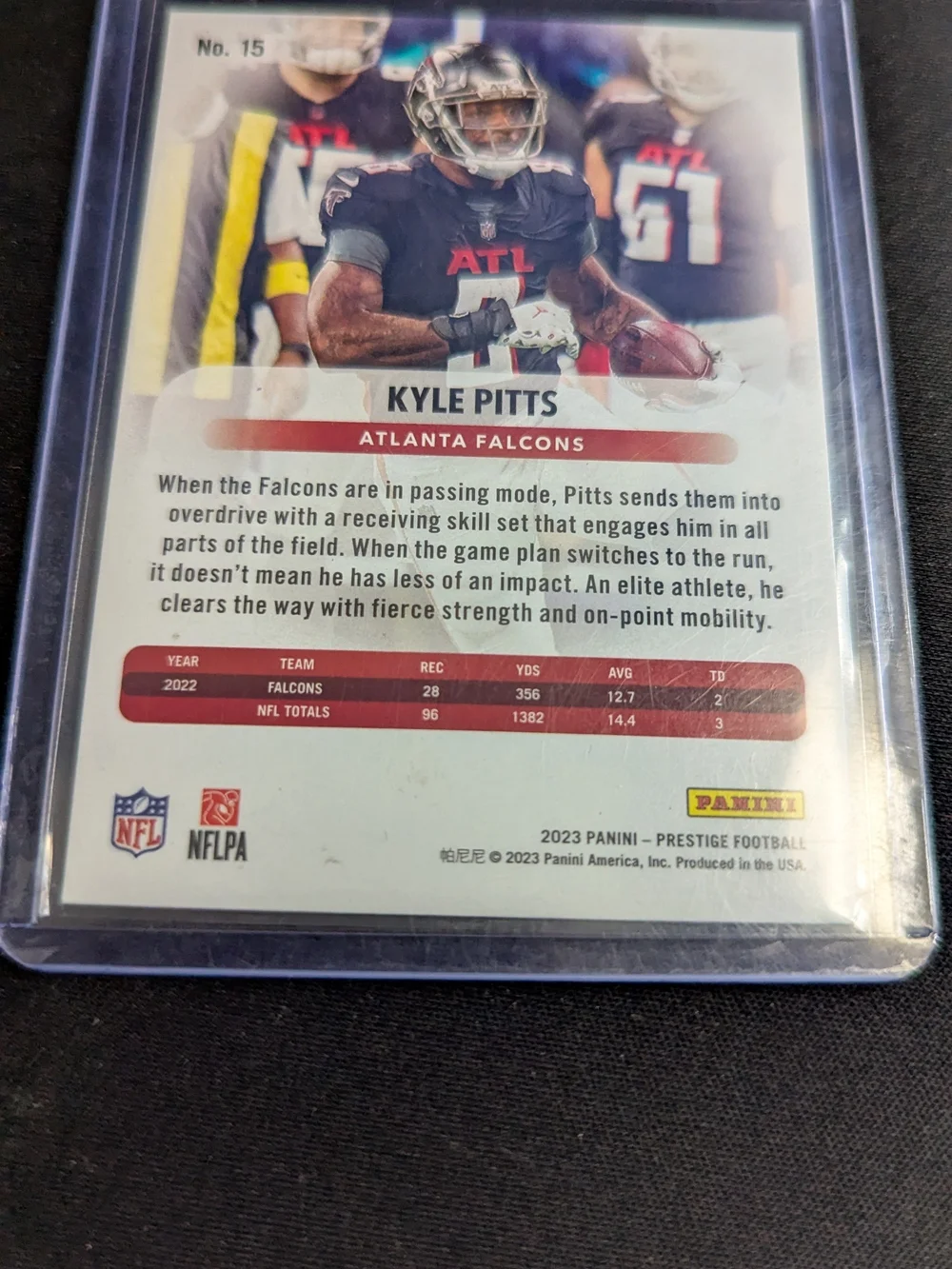 2023 Panini Prestige Kyle Pitts Blue 273/299 #15
