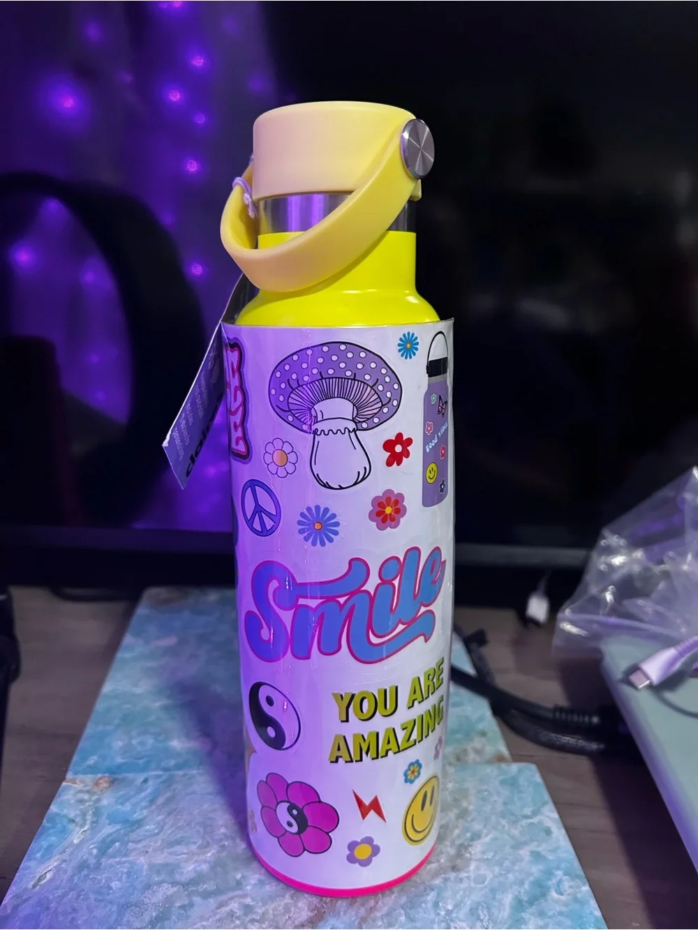 Claires bright yellow