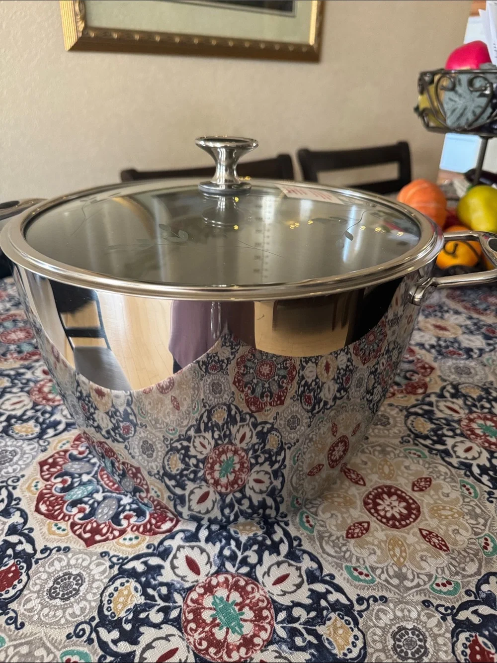 Princess House Stainless Steel Stockpot with Glass Lid - Polished Silver