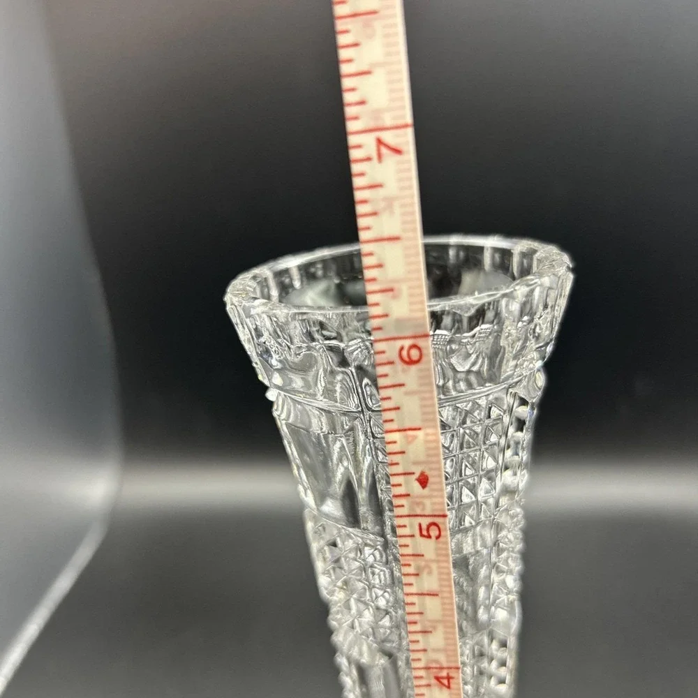Crystal Vase Echt Bleikristall 24% Hand-Cut Lead 6.5