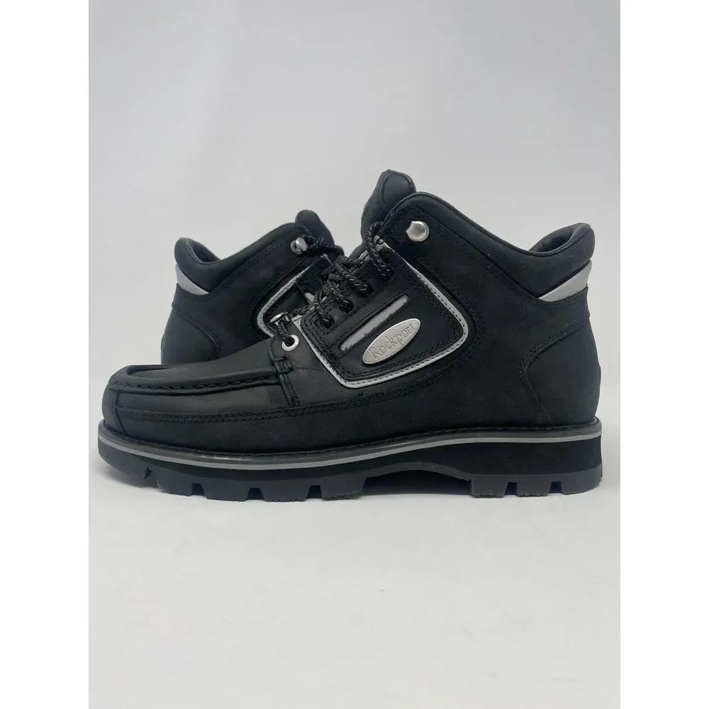 NEW Mens ROCKPORT UMBWE II MWEKA Black Leather WATERPROOF Boots AUTHENTIC Size 7
