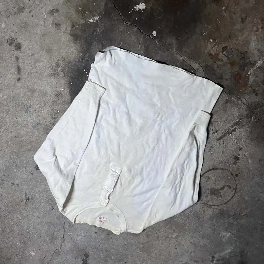 Vintage 1960s JC Penney MH 100% Combed Cotton Henley Undershirt Size 40