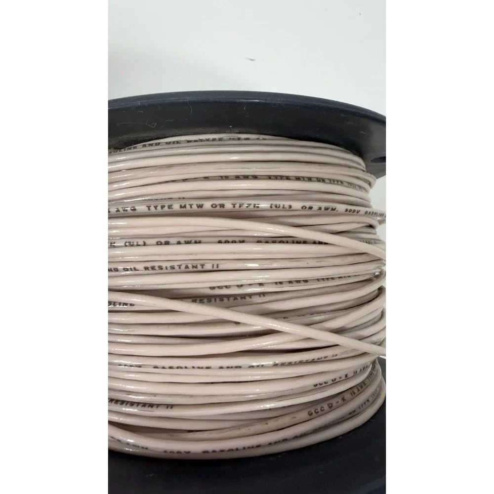 GCC 16 AWG Type MTW TFFN Wire 600V Gasoline Oil Resistant Tan Spool Tech