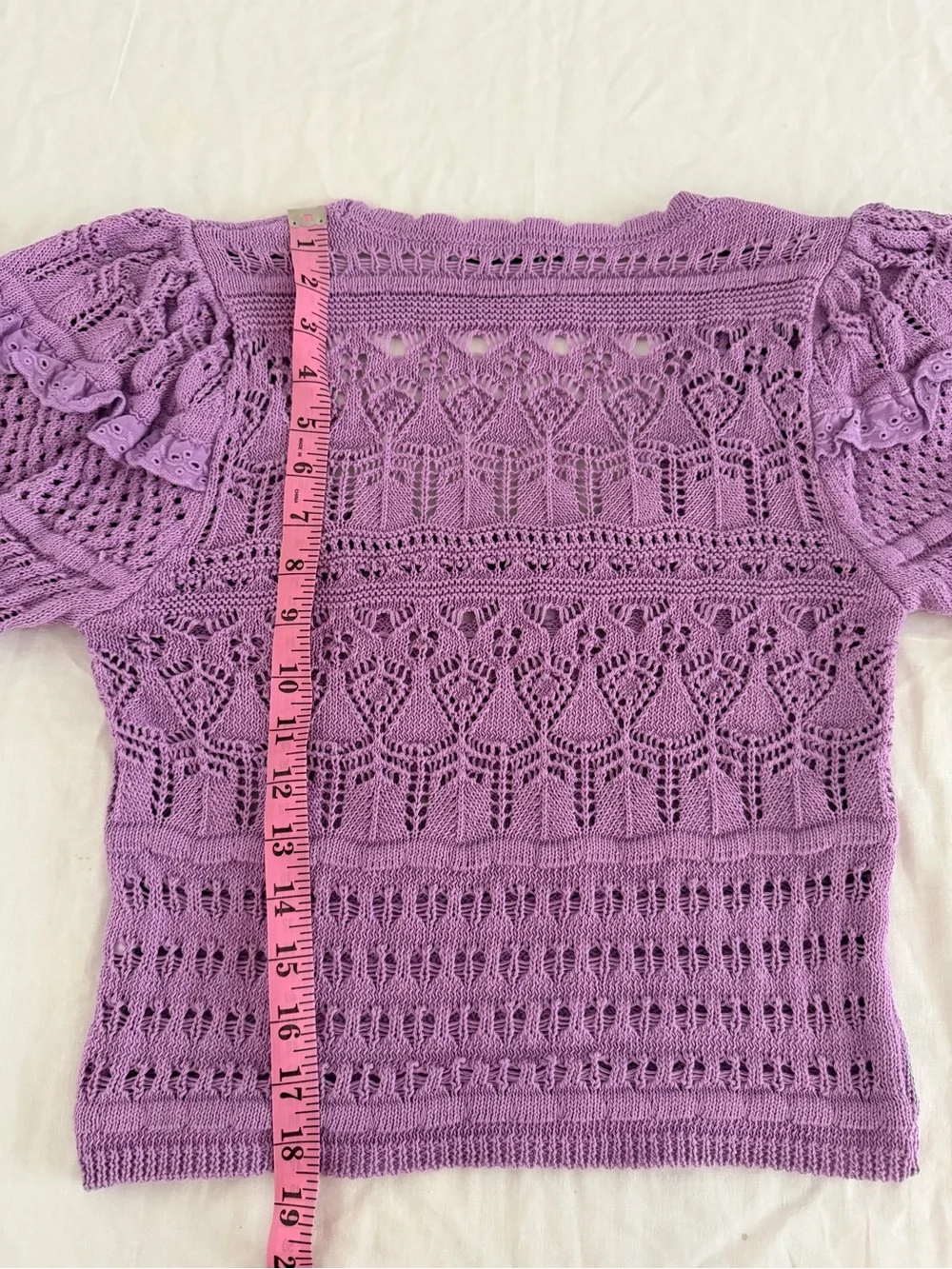Zara Knit Crochet Crop Sweater