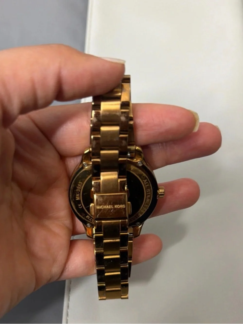 Michael Kors Rose Gold-tone Crystal Accent Women's Bracelet Watch