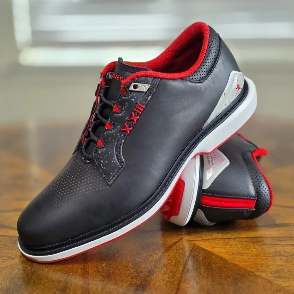 Nike Jordan ADG 5 Wide Low Bred Golf Shoes Men's 8 Black Red Grey New FQ7874-001