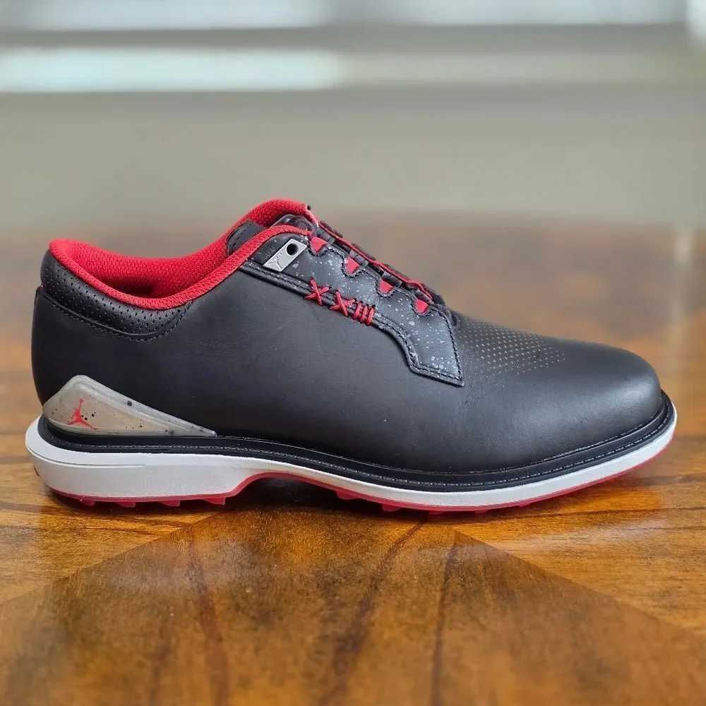 Nike Jordan ADG 5 Wide Low Bred Golf Shoes Men's 8 Black Red Grey New FQ7874-001