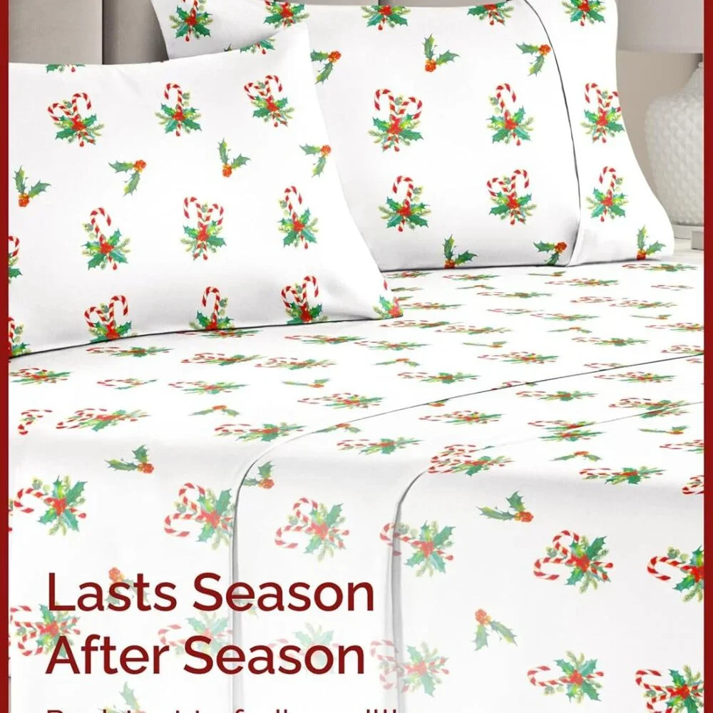 CGK LINENS QUEEN/KING‎ CHRISTMAS SHEET SETS NIP