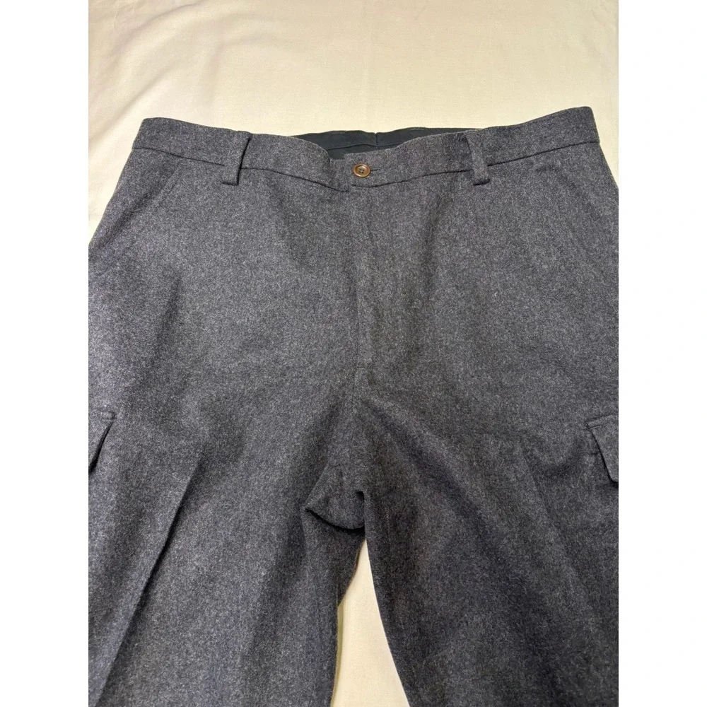Banana Republic Dawson Mens Charcoal Gray Wool Blend Cargo Pants‎ 38x28