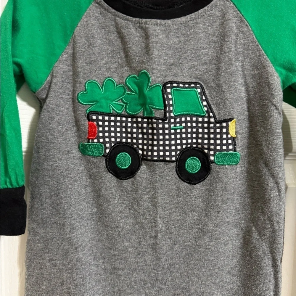 Boutique Truck of 4 Leaf Clovers Romper - St Patrick’s Day Romper