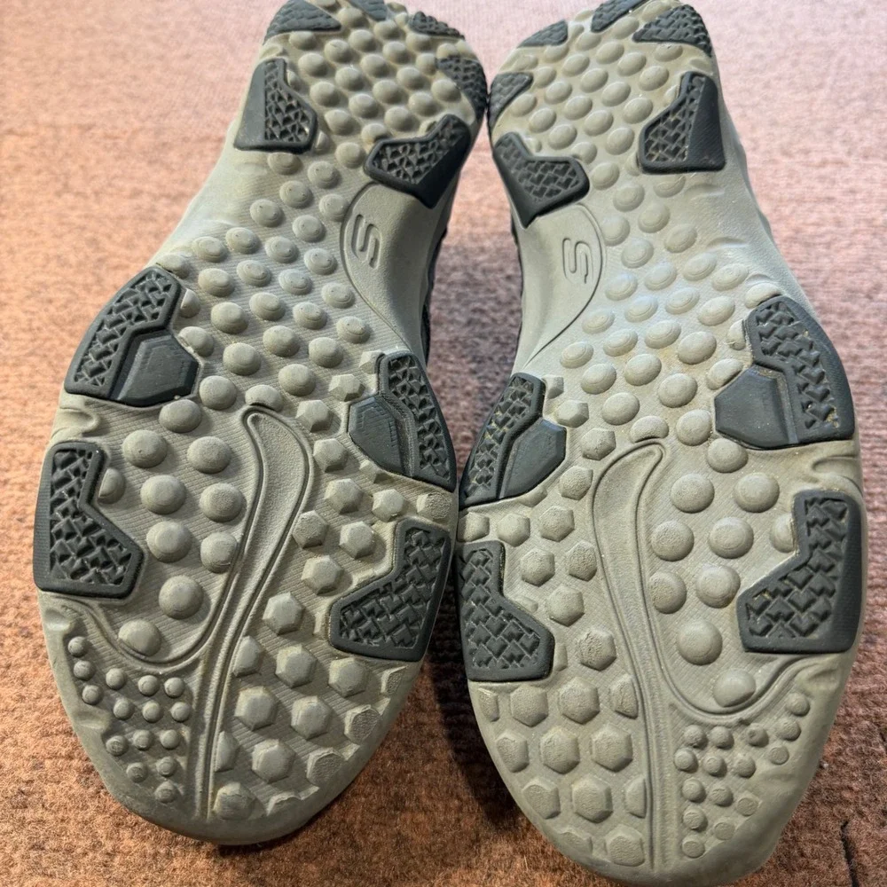 Skechers Classic Fit Air-Cooled Memory Foam Black Canvas‎ Slip On Shoes Mens 11