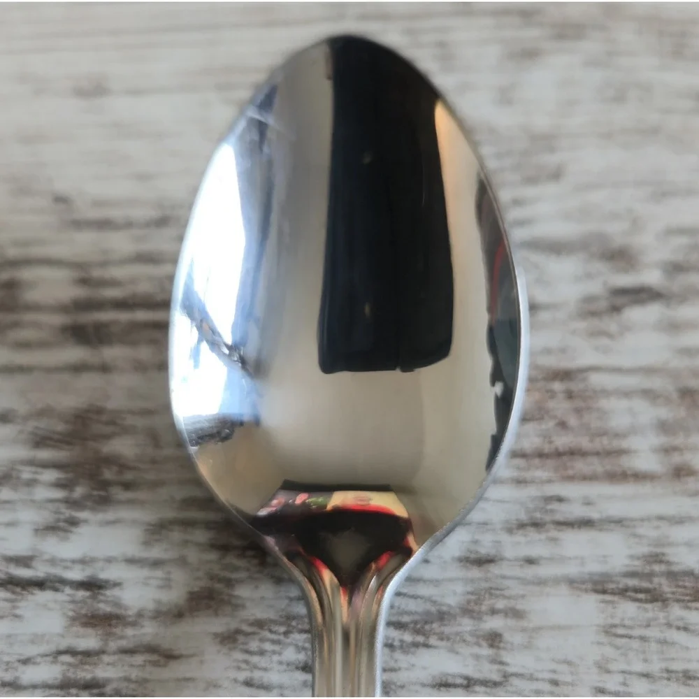 Vintage D&J Japan Stainless Steel Spoons Set of 3 Ornate Handle Silverware