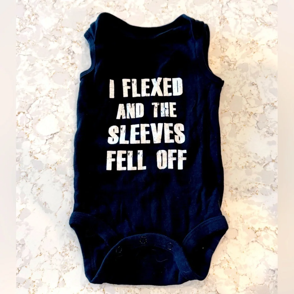 Black Sleeveless Baby Onesie
