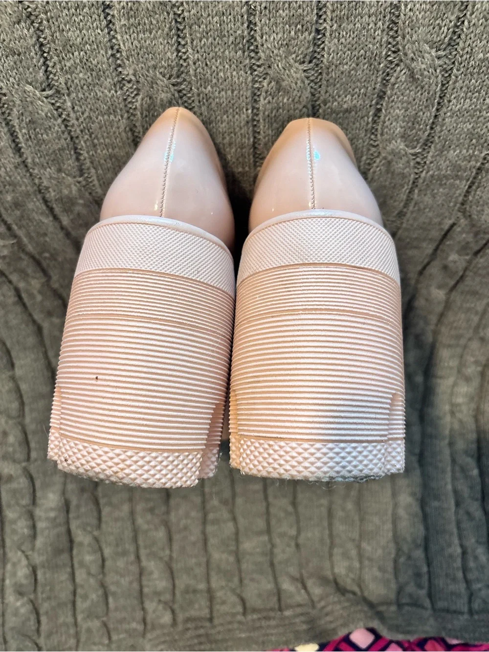 Rouge Helium Shorty Pink Patent Chunky Lug Sole Platform Penny Loafers Sz 6