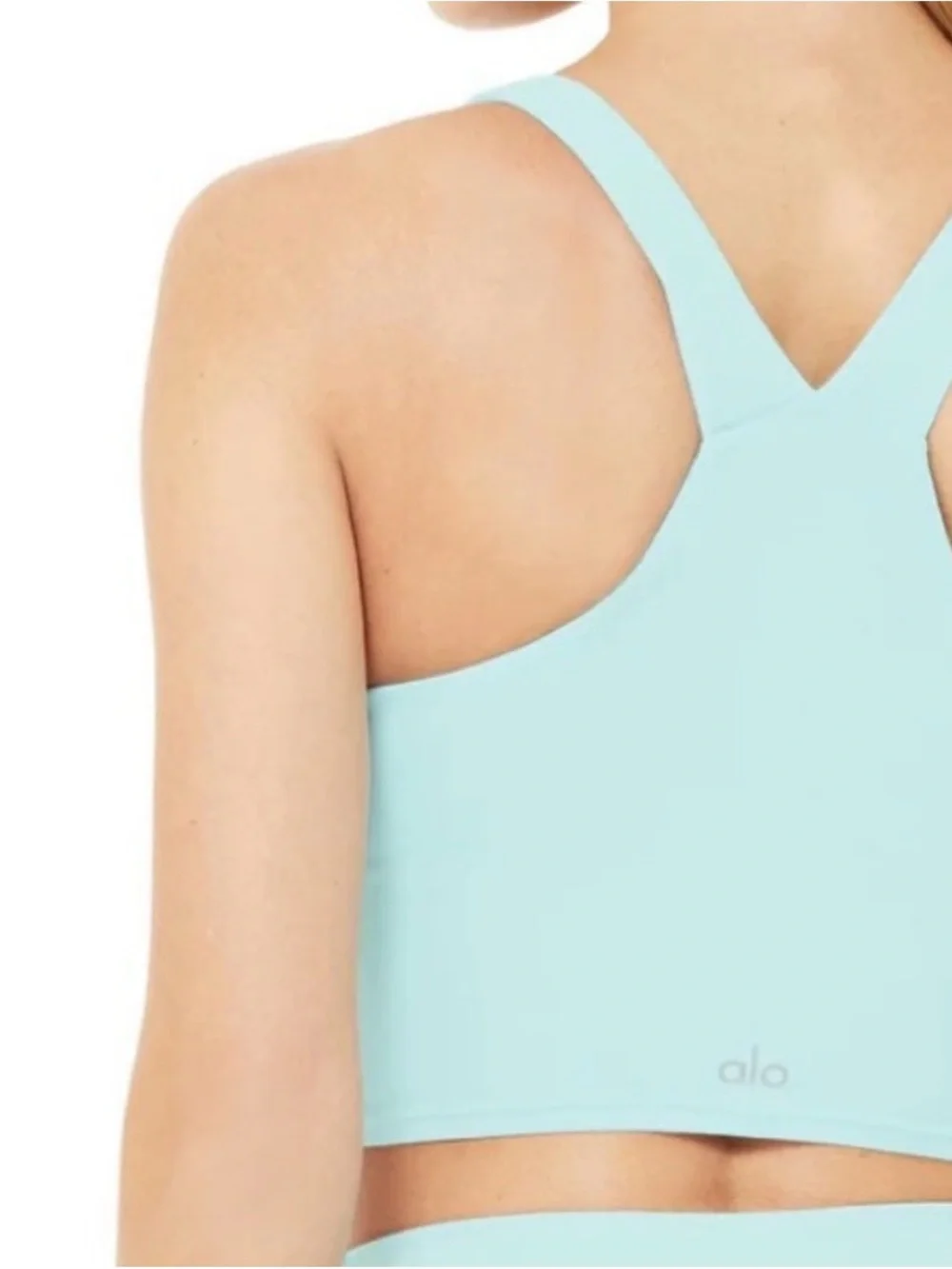Alo Yoga Airbrush Real Bra Tank in Blue Quartz small
