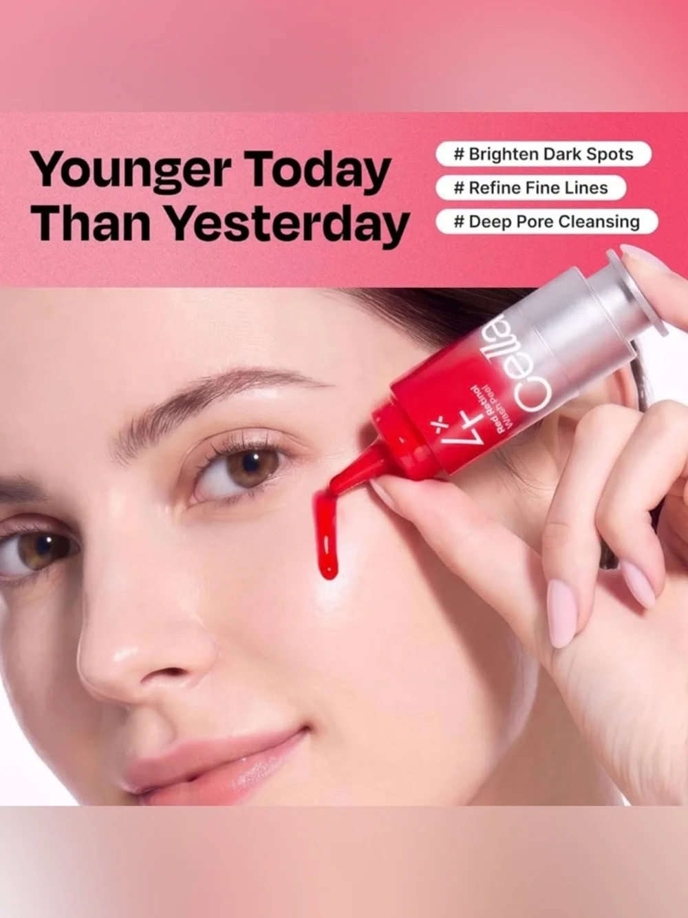 Korean Skincare Celladix Hibiscus Red Retinol 4X Wash Peel