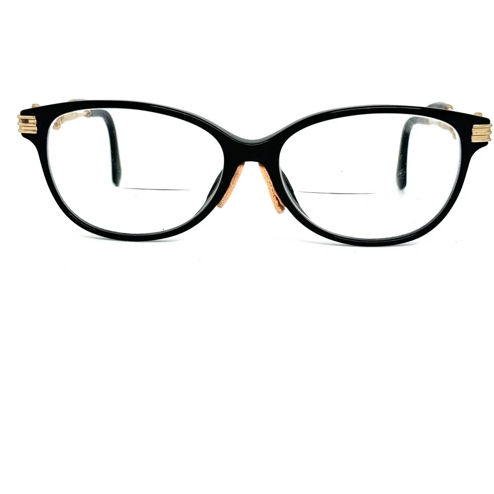 JIMMY CHOO JC213 807 Black Gold Polished Eyeglasses‎ Frame 49-20-140 H14032