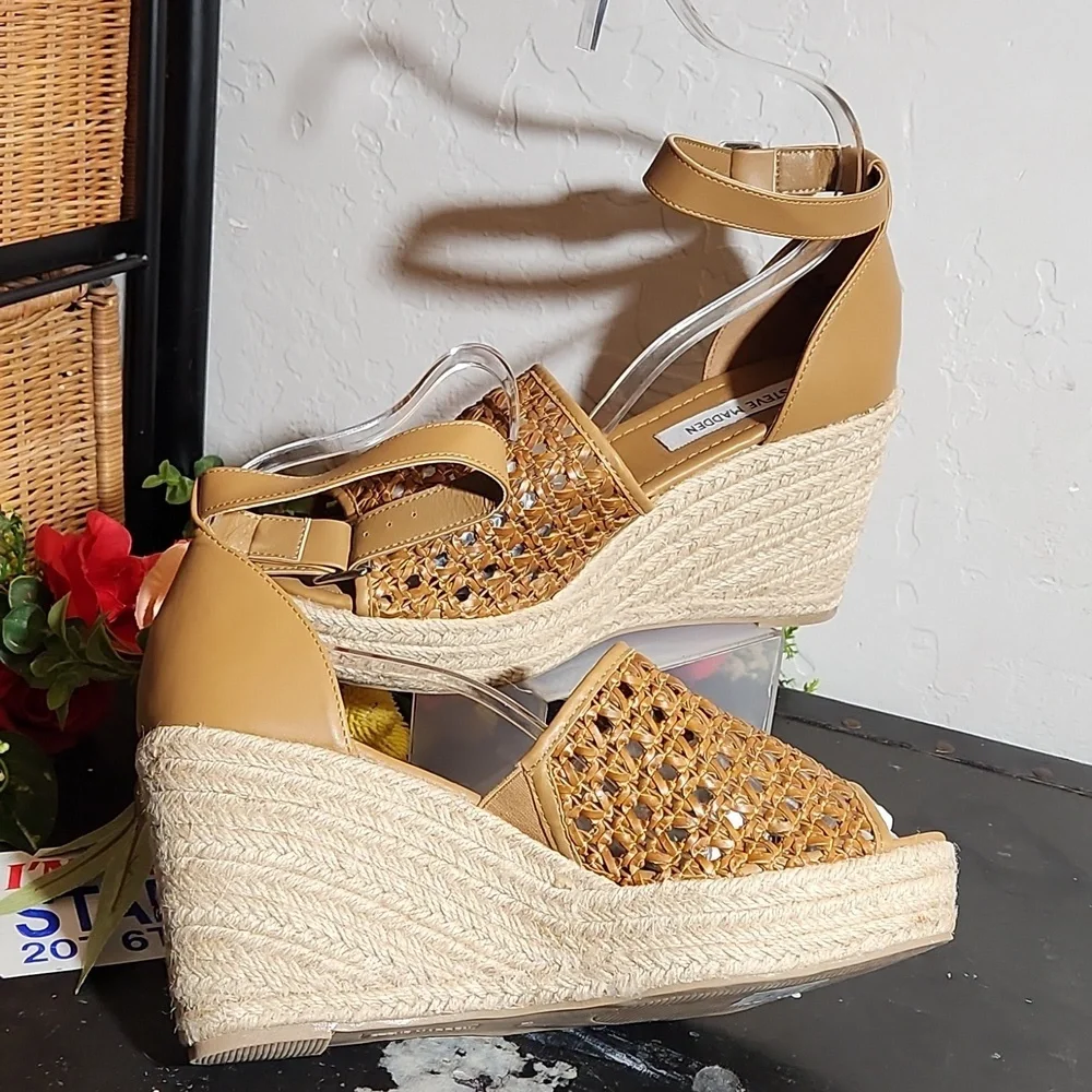 STEVE MADDEN Joni Espadrille Wedge Sandal 10M