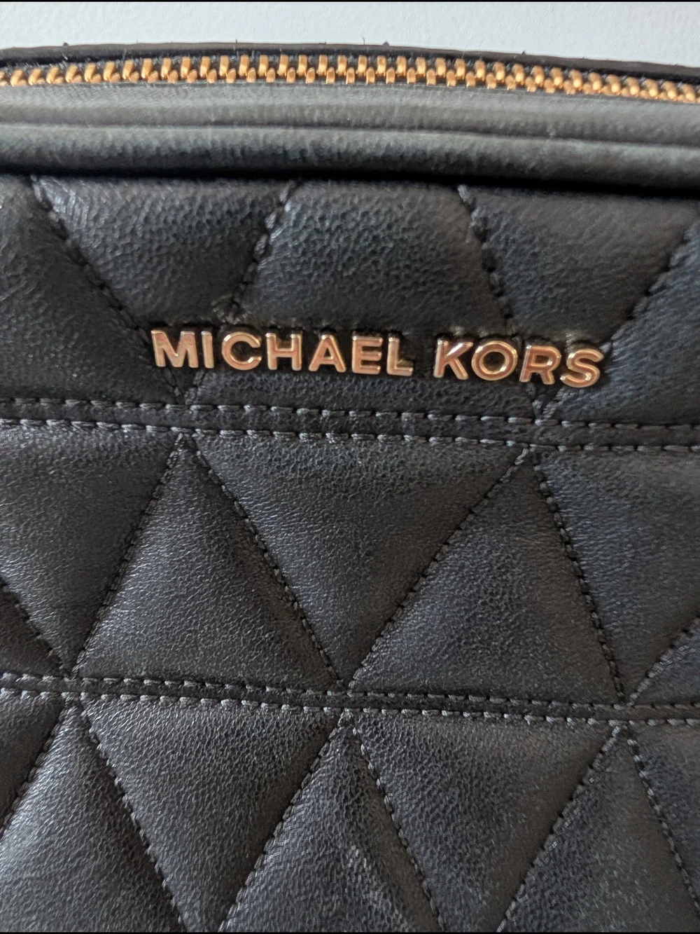 Michael Kors Ginny Camera Bag In Black Leather