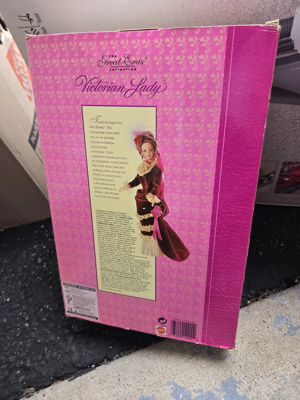 Mattel Victorian-Style Doll in Purple and Pink Trim