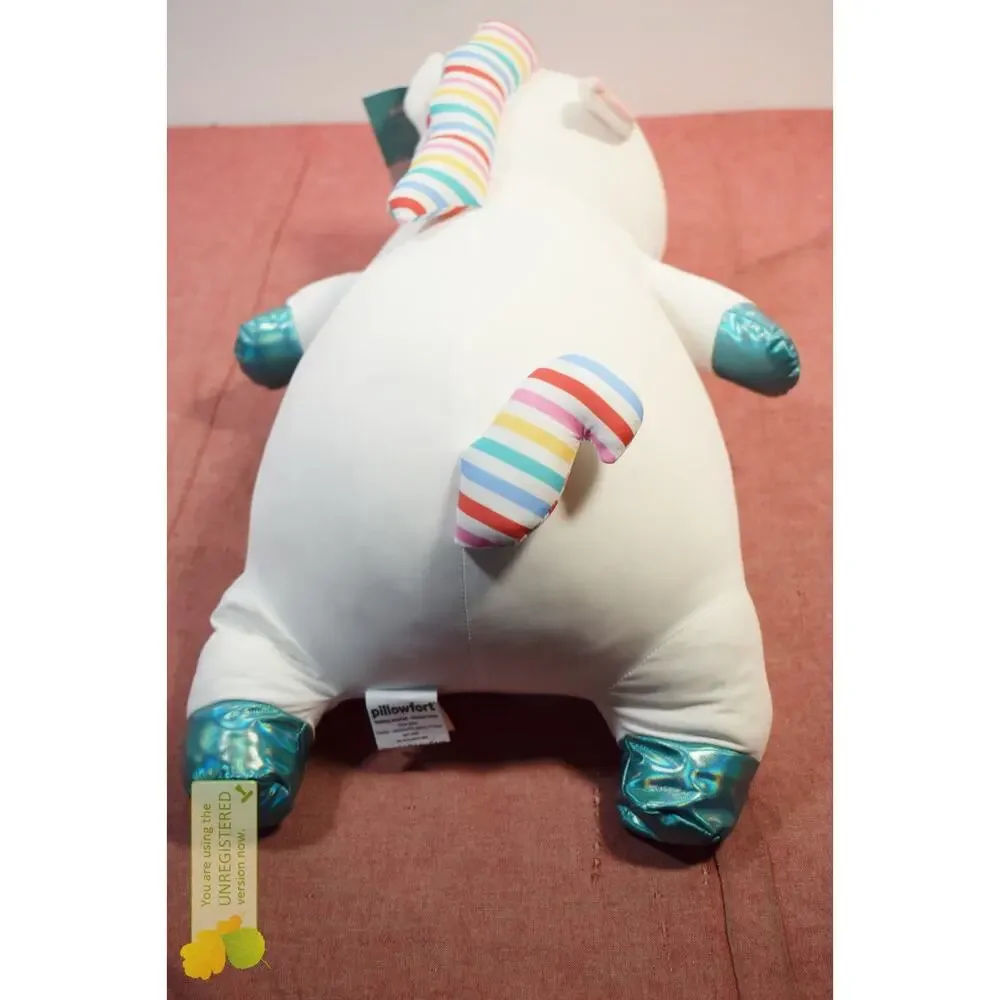 Pillowfort Rainbow Horse Soothing Weighted Plush Kids' Throw Pillow