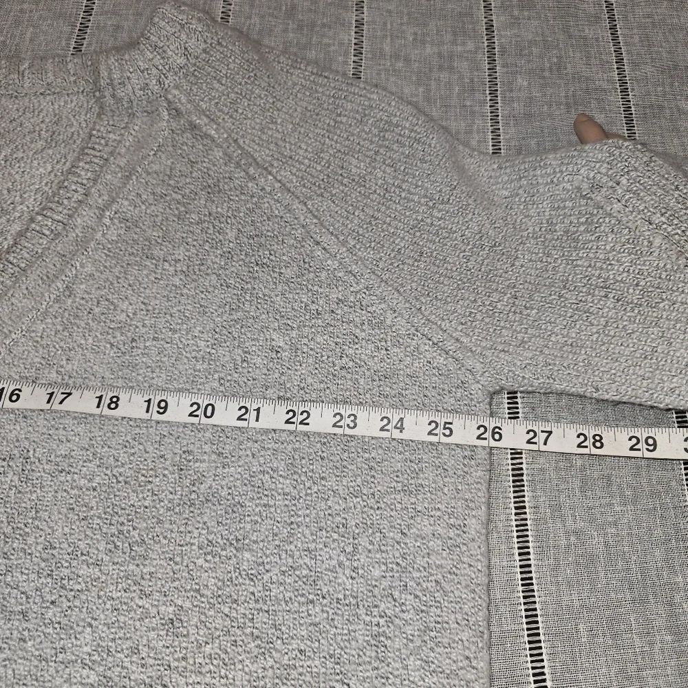 Free People Urban Outfitters Light Gray Bell Sleeve V-Neck Sweater Medium