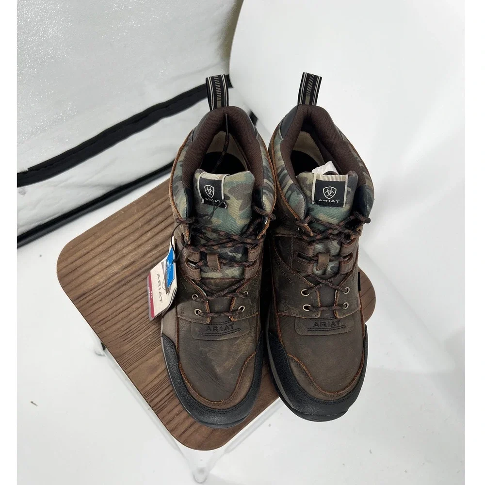 Ariat Mens Terrain H20 Waterproof Boots Camo Dark Coffee 10064010 Size 14 D NWT