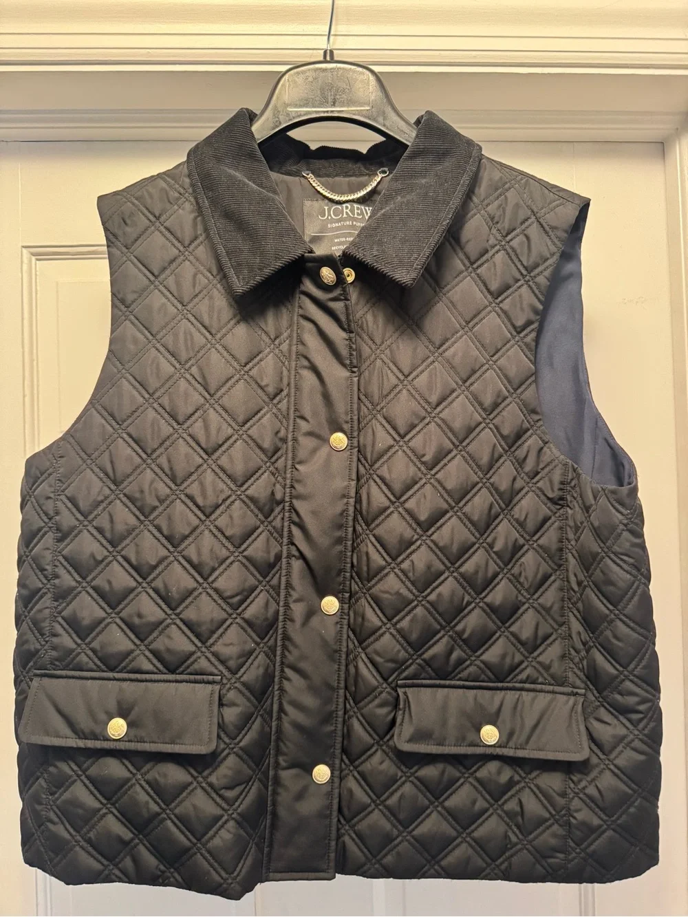 J. Crew Signature Puffer Vest Black XL