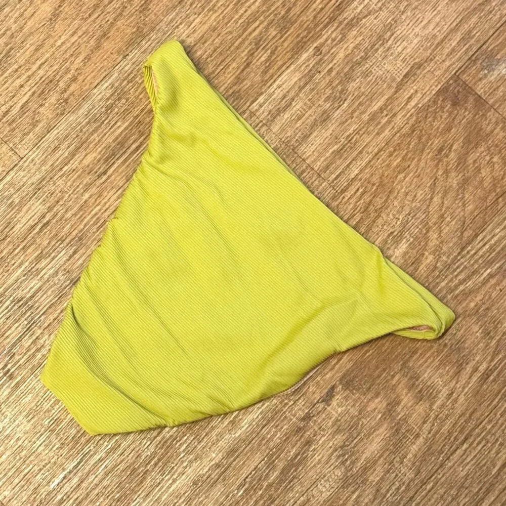 J. Crew Green Ribbed High Rise Cheeky Bikini Bottom Size XS