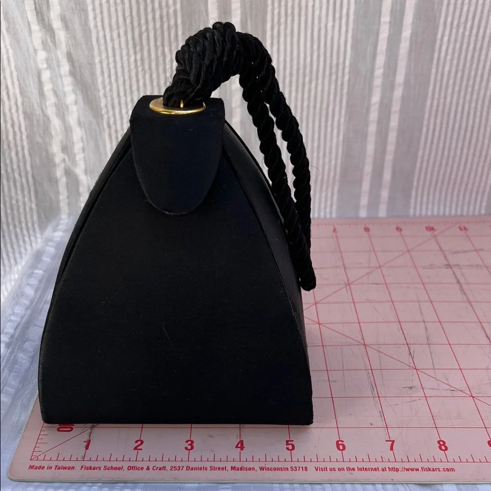 Vintage black satin