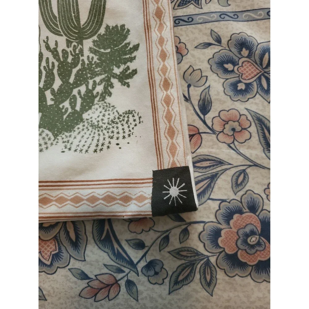 World Market Tote Bag Cactus Desert Sun Print