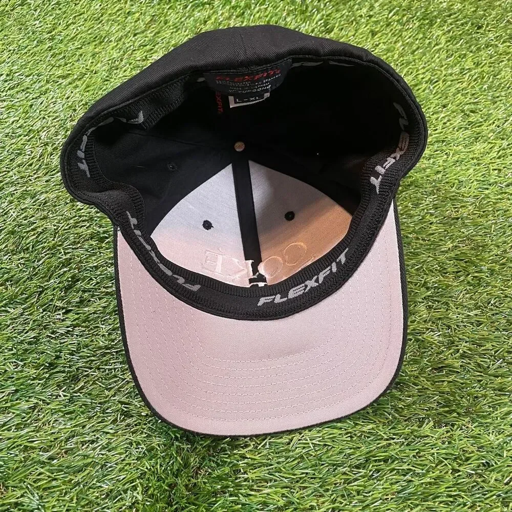 Coke Farm black baseball cap with white embroidered funny text