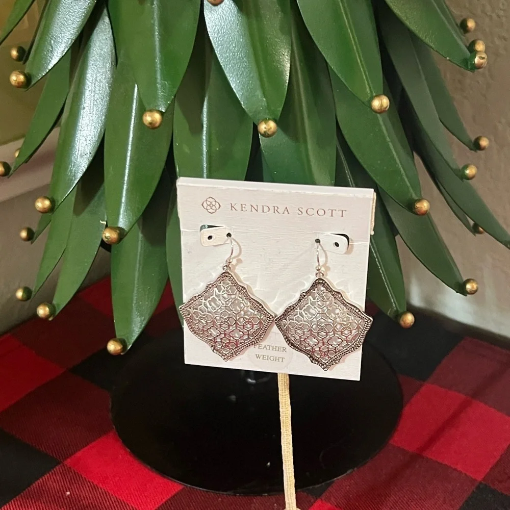 Kendra Scott Kristen Silver Filigree Drop Earrings #KSER