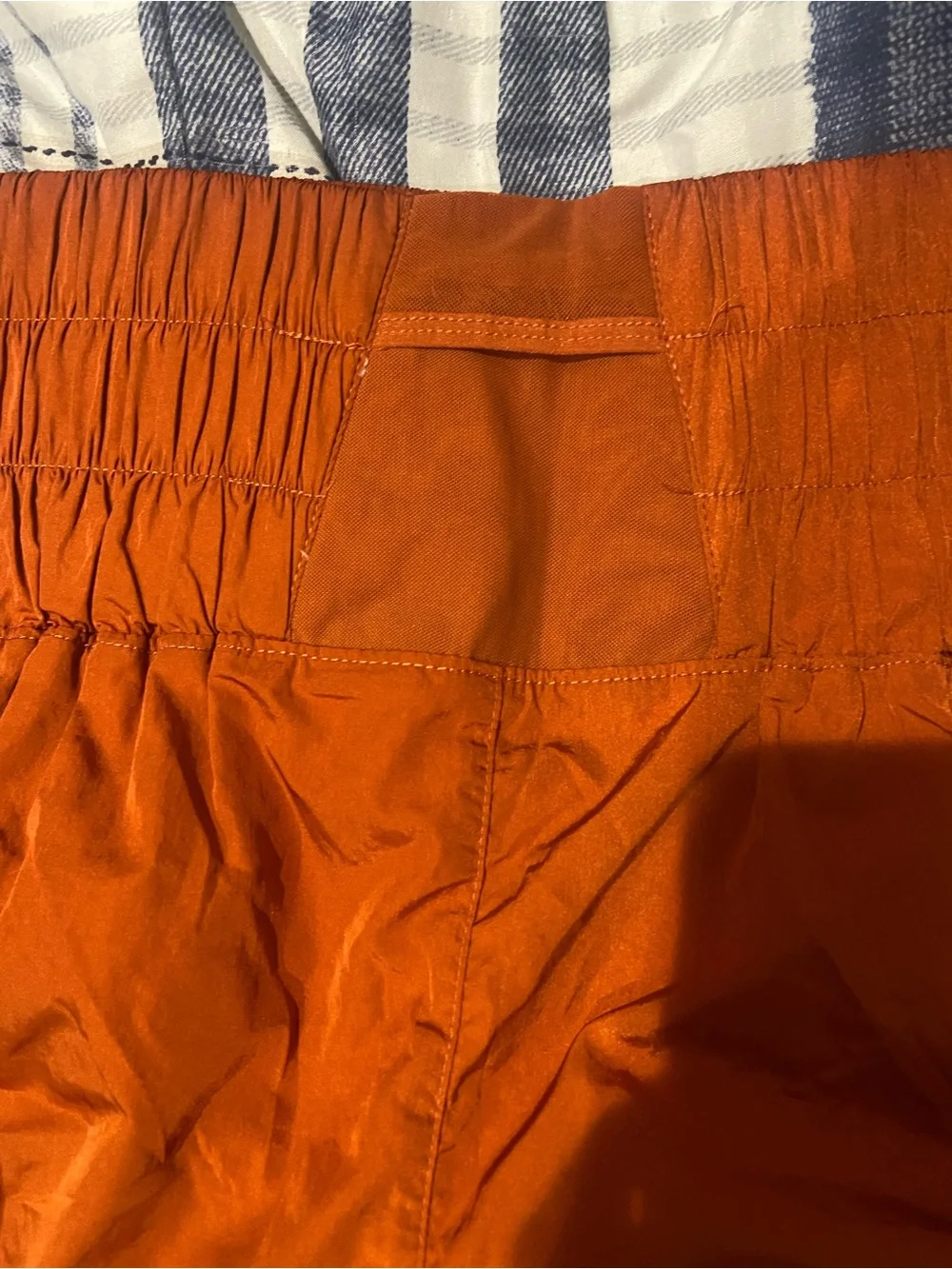 Free People Orange Elastic Waist Athletic Shorts
