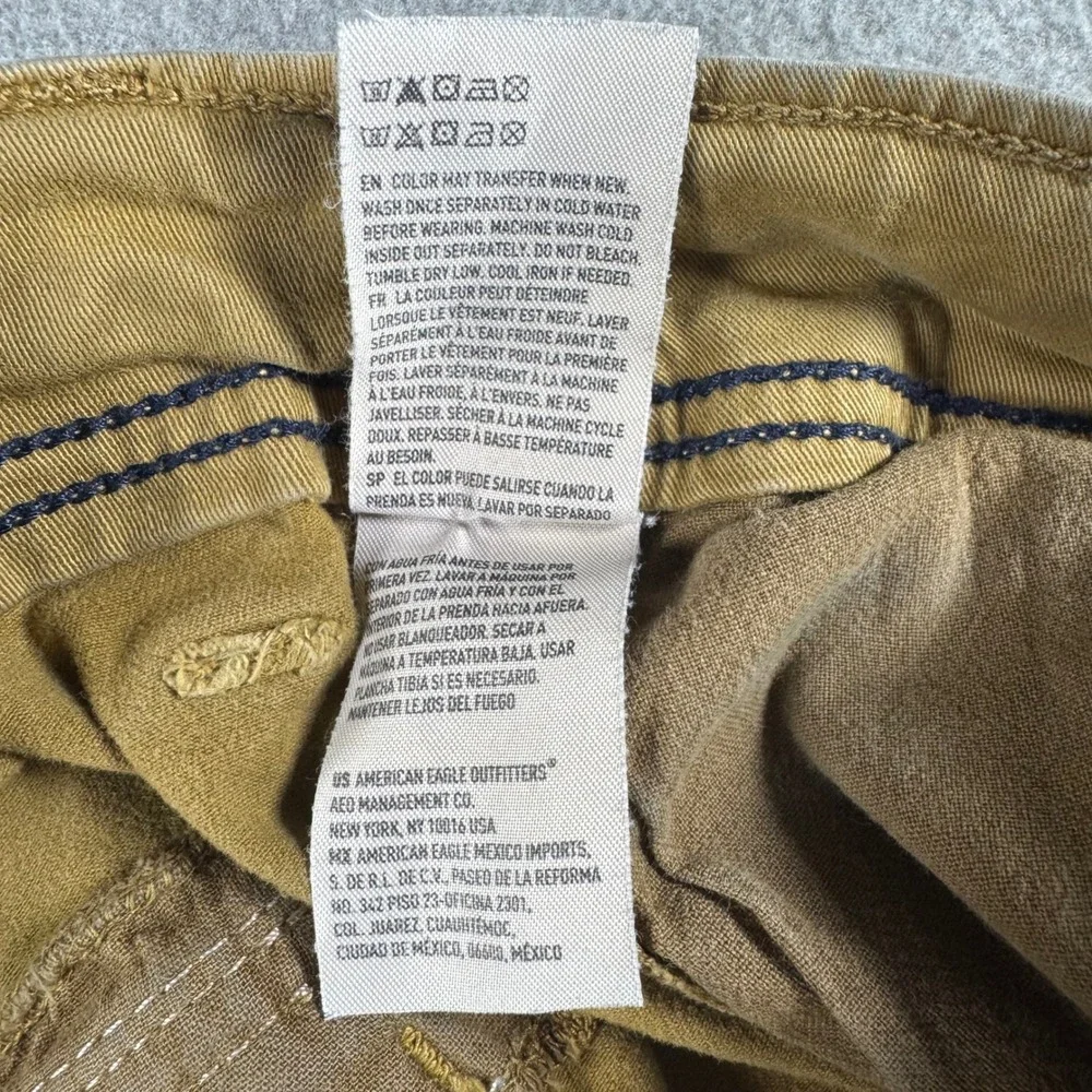 American Eagle Cargo Shorts Mens 38 Tan Extreme Flex Khaki Hiking Y2K Style