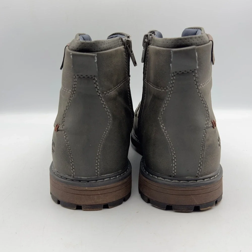B-52 by Bullboxer Boots Olive Green Cap Toe Side Zip Lace Up Size 10 Streetwear