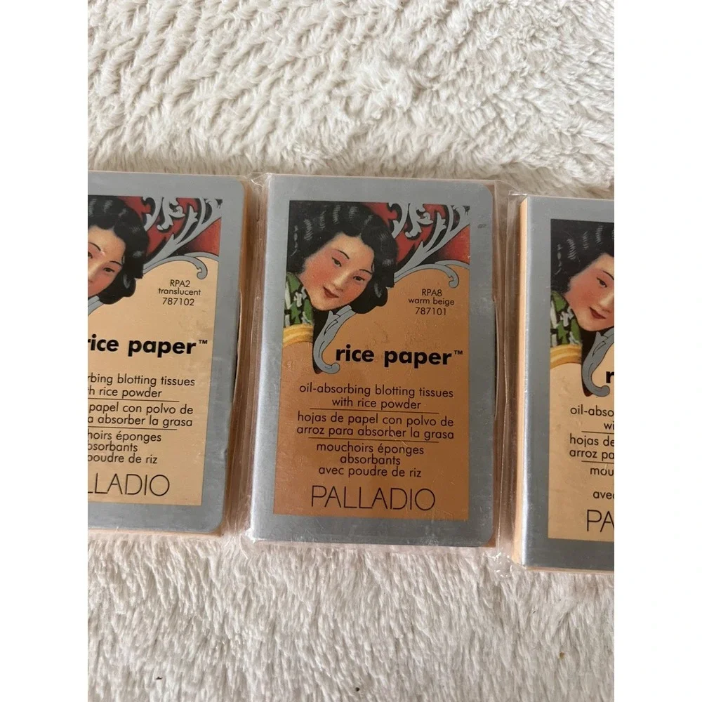 Palladio Rice Paper Facial Blotting Tissues Oil Absorbing Mixed Lot Warm Beige