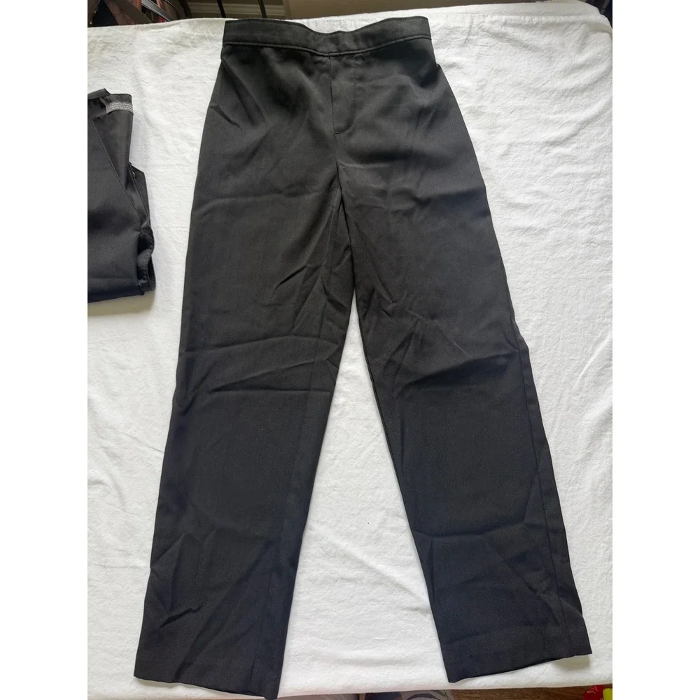 Van Heusen Boys Black 2 Piece Suit Set Vest and Pants Size 10 Regular Formal
