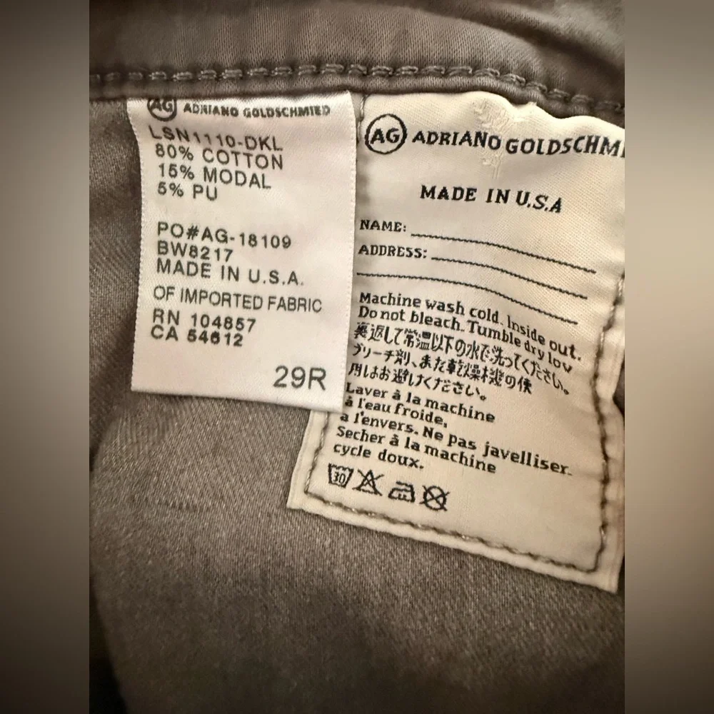 Ag Adriano Goldschmied color any euc