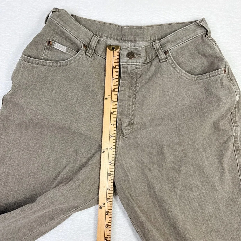 Lee Women's Jeans‎ 12 Tan Taupe Cotton Blend Stretch Mom Taper Vintage