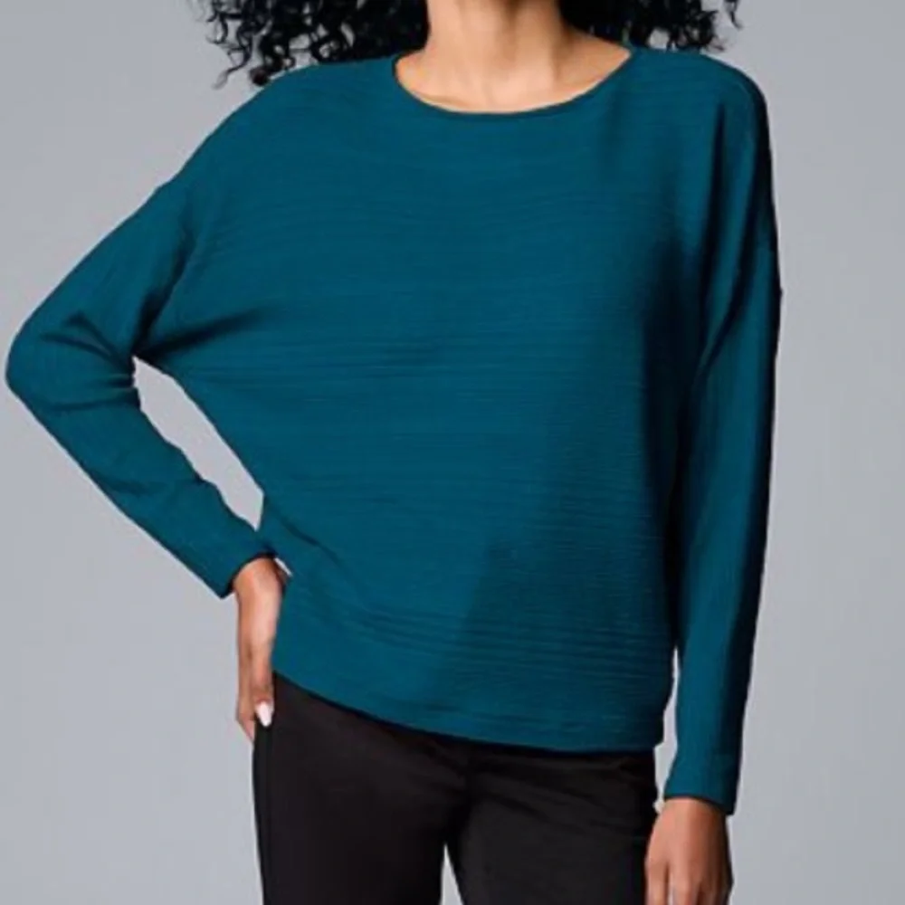 🟠NWT SIMPLY VERA WANG Boatneck Long Sleeve Dolman Top in Hazelnut LG