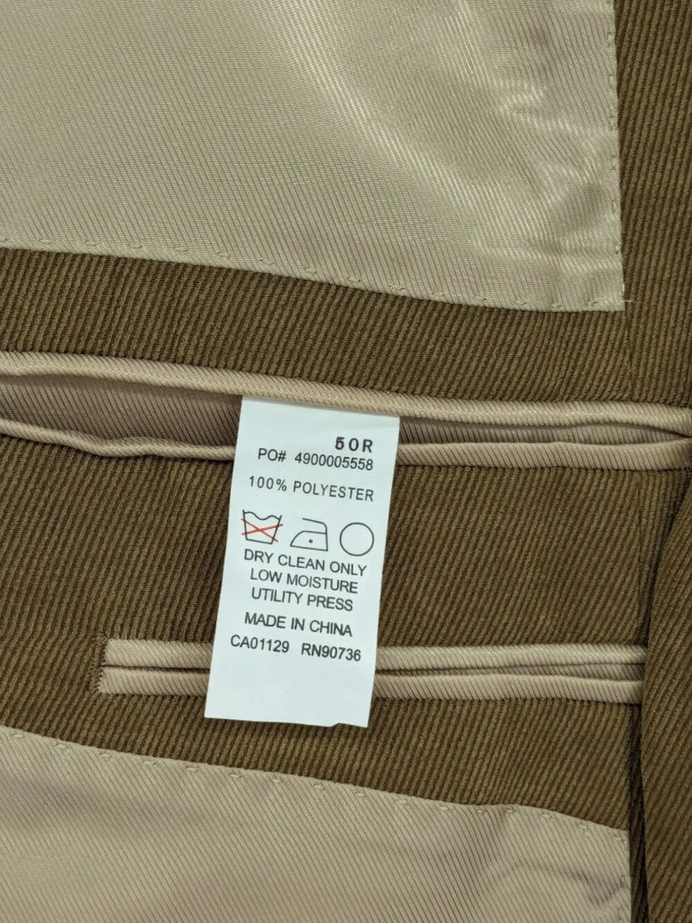 Calvin Klein material polyester