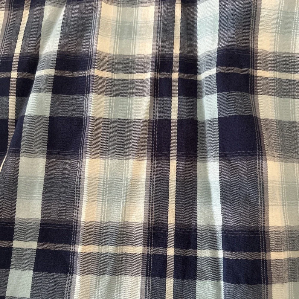 Men's American Eagle L Shirt Western Style Snap Front Cowboy Blue plaid cotton