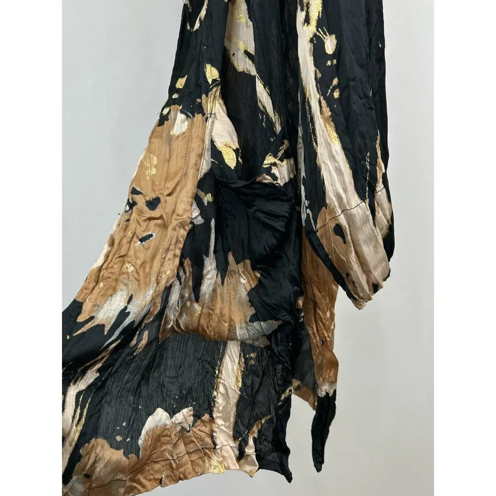 ALEMBIKA Size M BLACK AND GOLD Women Kimono