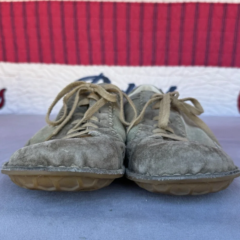 Size 13 - Patagonia Olulu Men's Hiking Shoes Sage‎ Khaki Leather Hemp Low Top
