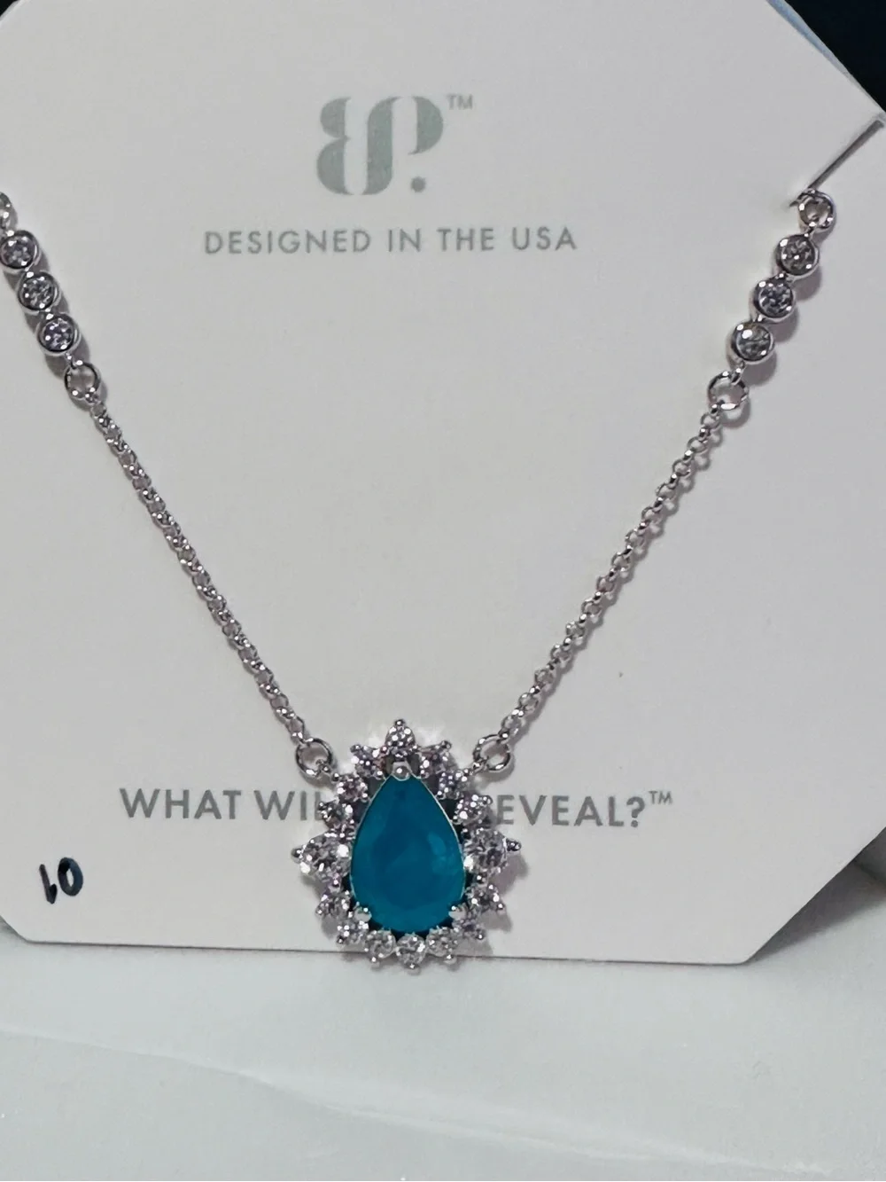 Bomb Party Necklace Exclusive Bring Back Emerald Green Quartz Rhodium plating